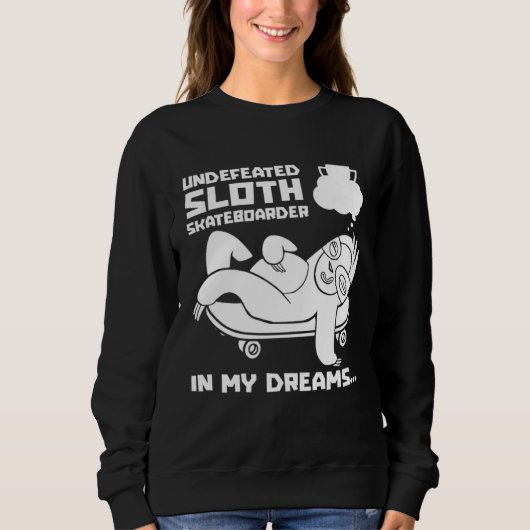 Skater Skateboarding Skateboarder Skateboard Sloth Sweatshirt (Vorderseite)