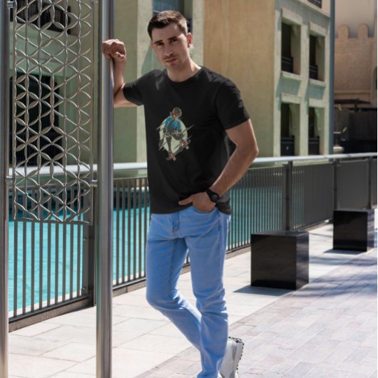 Skater Skelettzeichen T-Shirt