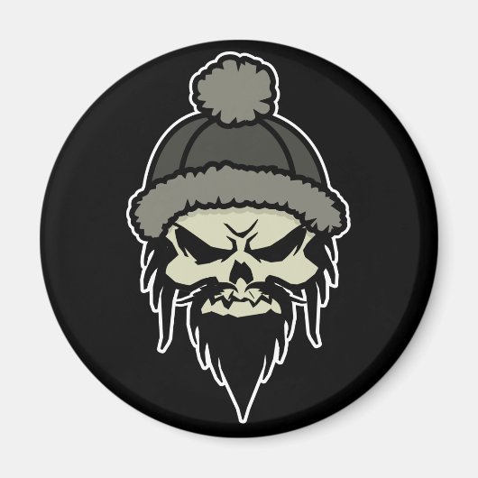 Skater Skull Magnet (Vorne)