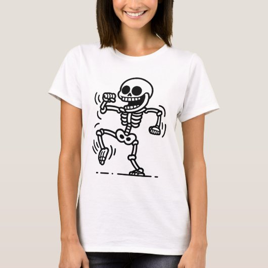 “Skater Skull – Ride or Die Skeleton” T-Shirt (Vorderseite)