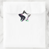 Skater Stern-Aufkleber (Tasche)