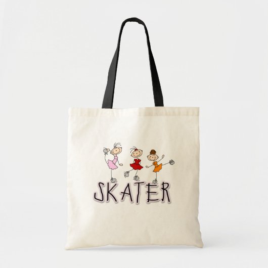 Skater-Strichmännchen-Tasche Tragetasche (Vorne)