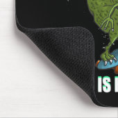 Skater T-Rex Dinosaur So rolle ich Skateboard Mousepad (Ecke)