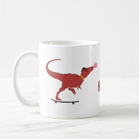 Skater T-rex Kaffeetasse (Links)
