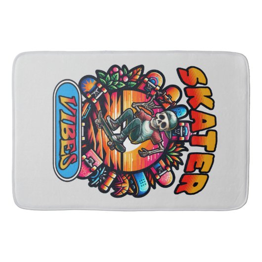 SKATER VIBES! BADEMATTE (Vorderseite)