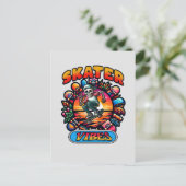 SKATER VIBES! POSTKARTE (Stehend Vorderseite)
