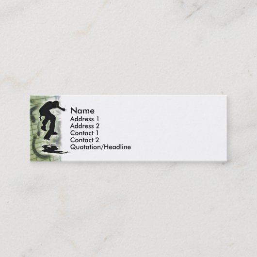 Skater Visitenkarte (Vorderseite)