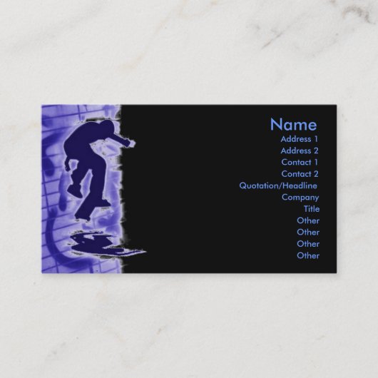 Skater Visitenkarte (Vorderseite)