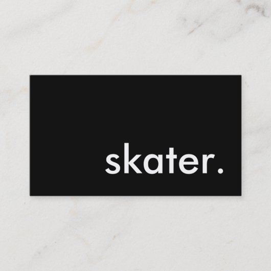 Skater. Visitenkarte (Vorderseite)