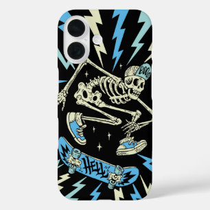 Skater von der Hölle - Halloween Skeleton Skateboa iPhone 16 Hülle