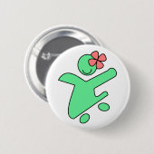 Skatermädchen-Knopf-Button Button (Vorne & Hinten)