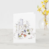 Skaters Froschteichtonkarte Karte (Gelbe Blume)