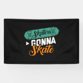 Skaters Gonna Skate-Niedlich Roller Derby Roller S Banner (Horizontal)