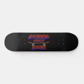 Skaters Gonna Skate Skateboard Red Blue Graffiti (Horizontal)