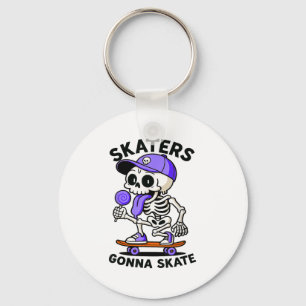 Skaters Gonna Skate, Skateboarding Skelett Lolli Schlüsselanhänger
