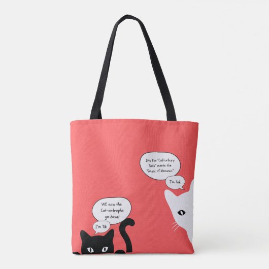 Skatey Cat Tote Bag Tasche (Rückseite)