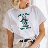 Skatin aus Ihrer Hatin Funny Cat Illustriert T-Shirt