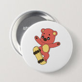 Skating Bear Button (Vorne & Hinten)