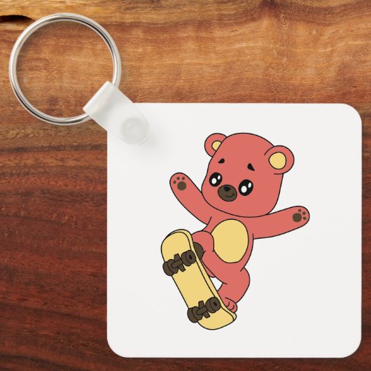 Skating Bear Schlüsselanhänger (Vorderseite)