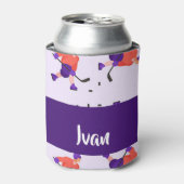 Skating ice hockey player pattern dosenkühler (Kanne Vorderseite)