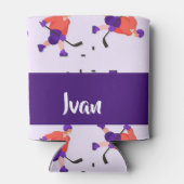 Skating ice hockey player pattern dosenkühler (Rückseite)