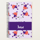 Skating ice hockey player pattern planer (Vorderseite)