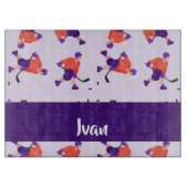 Skating ice hockey player pattern schneidebrett (Vorderseite)