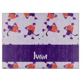 Skating ice hockey player pattern schneidebrett