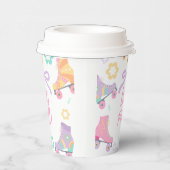 Skating Lets Roll Roller Skate Girl Birthday Pappbecher (Rechts)