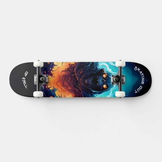 Skating out of Hell - Skull  Skateboard (Horizontal)