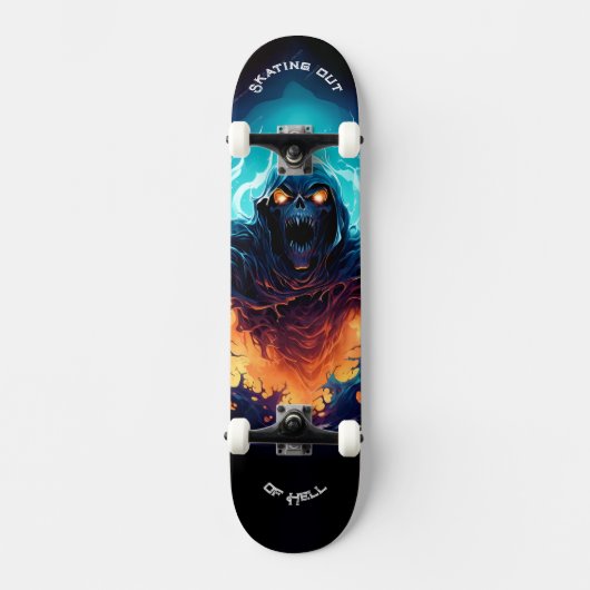 Skating out of Hell - Skull Skateboard (Vorderseite)