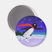 Skating Penguin Magnet (Vorderseite/Rückseite)