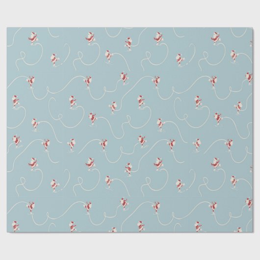 Skating Santa Geschenkpapier (Flach)