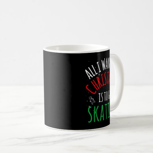 Skating Skate - Group Matching Family Christmas Fu Kaffeetasse (VorderseiteRechts)