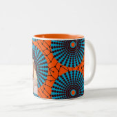SKAYMARTS | Afrikanische Wax Design-Tasse für Foto Zweifarbige Tasse (VorderseiteRechts)