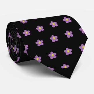 Skaymarts Black Color Rose Blumendesign Neck Tie Krawatte