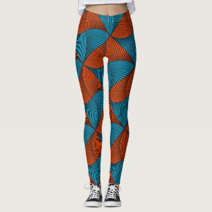 SKAYMARTS   Blue Pattern African Ankara Leggings