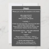 Skaymarts | Blumenkalligraphische Minimalistische Einladung (Rückseite)