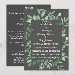 Skaymarts | Blumenkalligraphische Minimalistische Einladung
