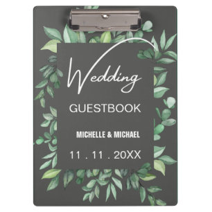 Skaymarts Elegant Floral Wedding Guest Klemmbrett