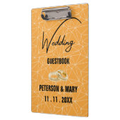 Skaymarts | Elegant Yellow Black Wedding Guest Klemmbrett (Links)