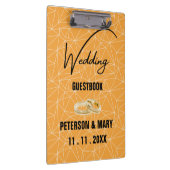 Skaymarts | Elegant Yellow Black Wedding Guest Klemmbrett (Rechts)