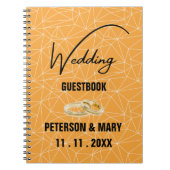 Skaymarts | Elegant Yellow Black Wedding Guest Notizblock (Vorderseite)