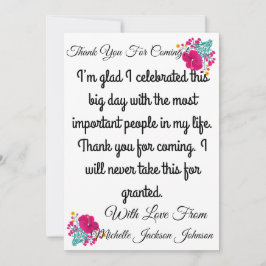 Skaymarts | Floral Vielen Dank für die kommende Ka Dankeskarte