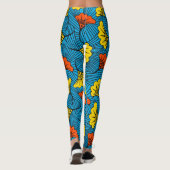 SKAYMARTS | Gelbe florale afrikanische Leggings (Rückseite)
