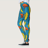 SKAYMARTS | Gelbe florale afrikanische Leggings (Links)