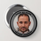 Skaymarts | Gone so Bald Beerdigung Foto Button (Vorne & Hinten)