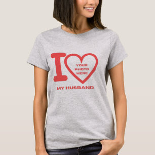 SKAYMARTS Ich Liebe mein Husband Foto T - Shirt