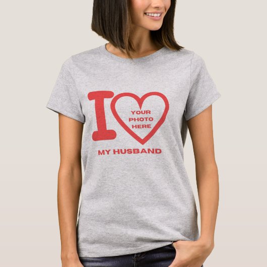 SKAYMARTS | Ich Liebe mein Husband Foto T - Shirt (Vorderseite)