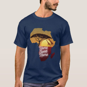 SKAYMARTS Karte Afrikas auf einem T - Shirt
